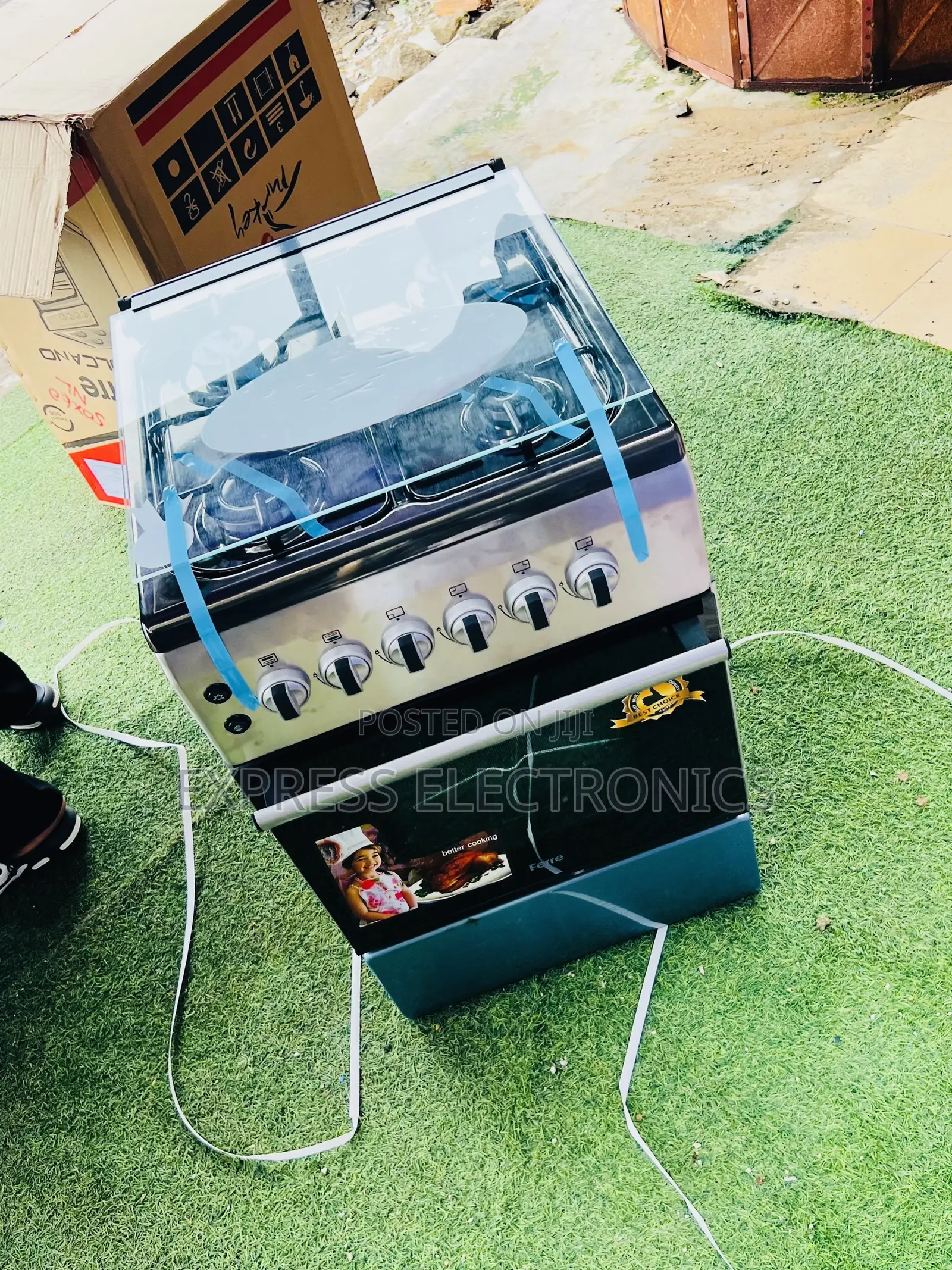 Durable Materials Gas New Line Cooker Oven Rotisserie 4burnet 60/60