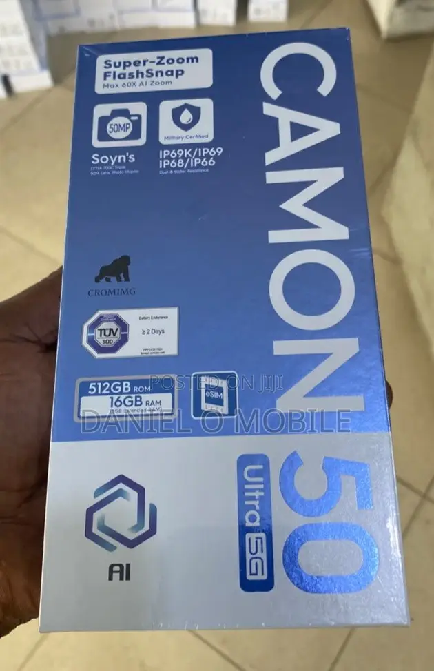 New Tecno Camon 50 Ultra 512 GB Blue