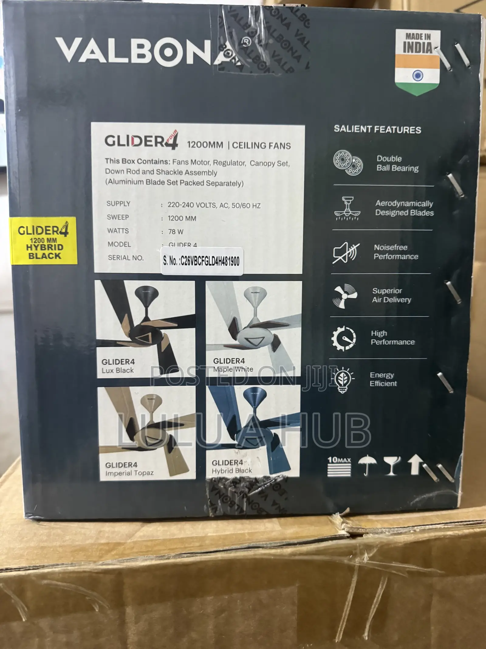 4 Blades Valbona Glider 4 Ceiling Fan