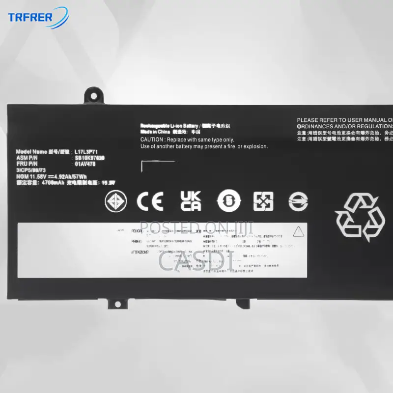 L17m3p71 L17m3p72 01av478 01av479 01av480 Notebook Battery Lenovo
