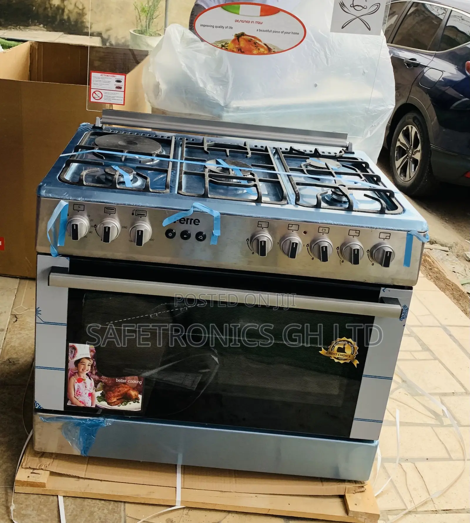 Order Grey (1 Electric 4 Gas) Ferre 60x90 Cooker