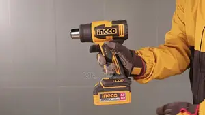30-580 Degrees Cordless Heat Gun With Display & 5PCs Addons -HGLI20582