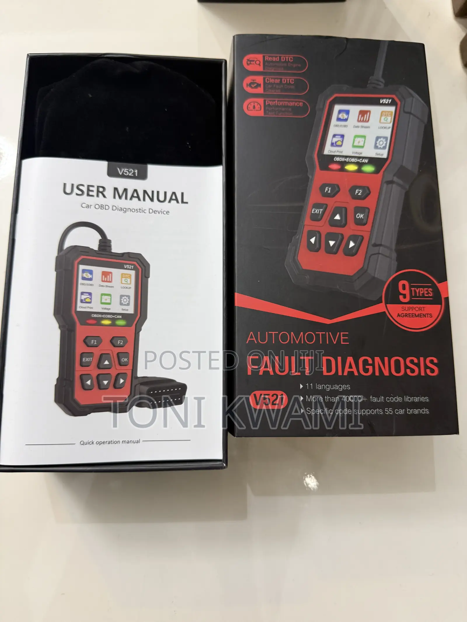 V521 OBD2 Car Diagnostic Scanner – Check Engine Code Reader & Eraser