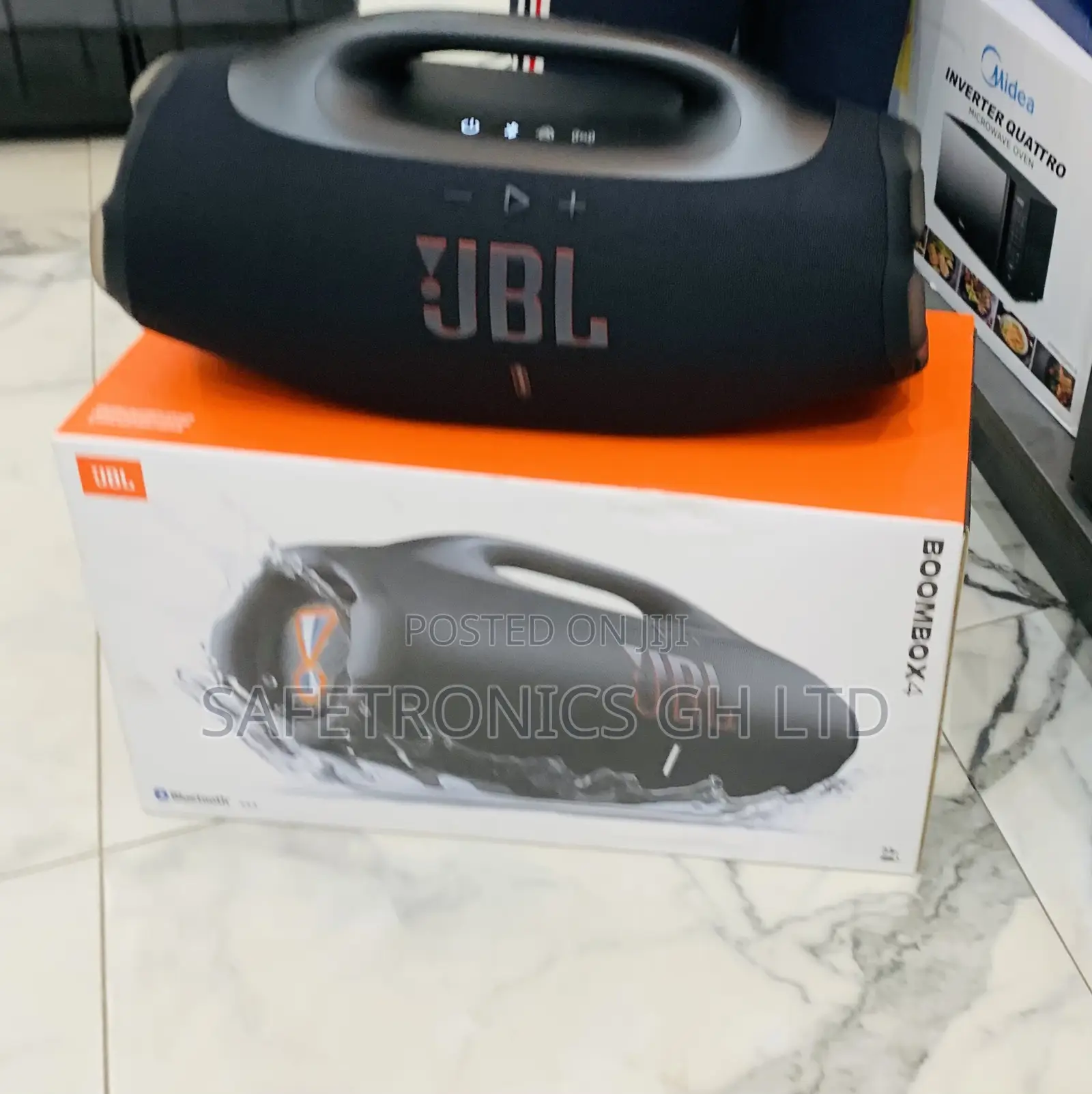 Sound-Sphere Black JBL Boombox 4 Speaker
