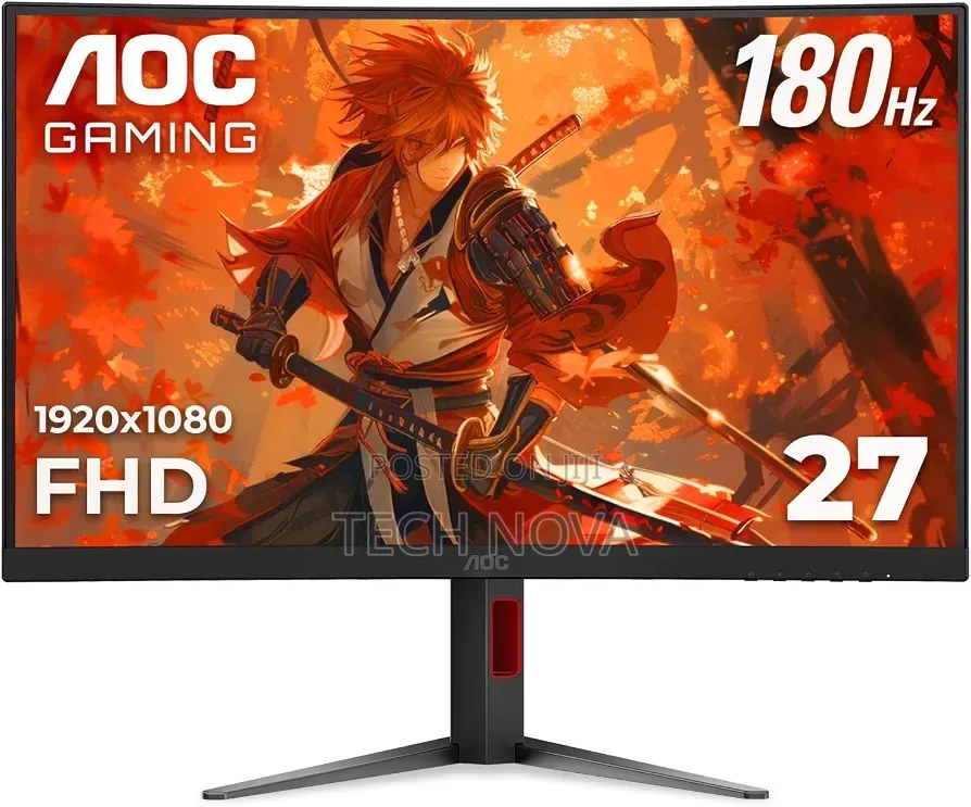 AOC 27 Inch Curved Gaming Monitor FHD 1920×1080 Monitor HDMI 2.0 180hz