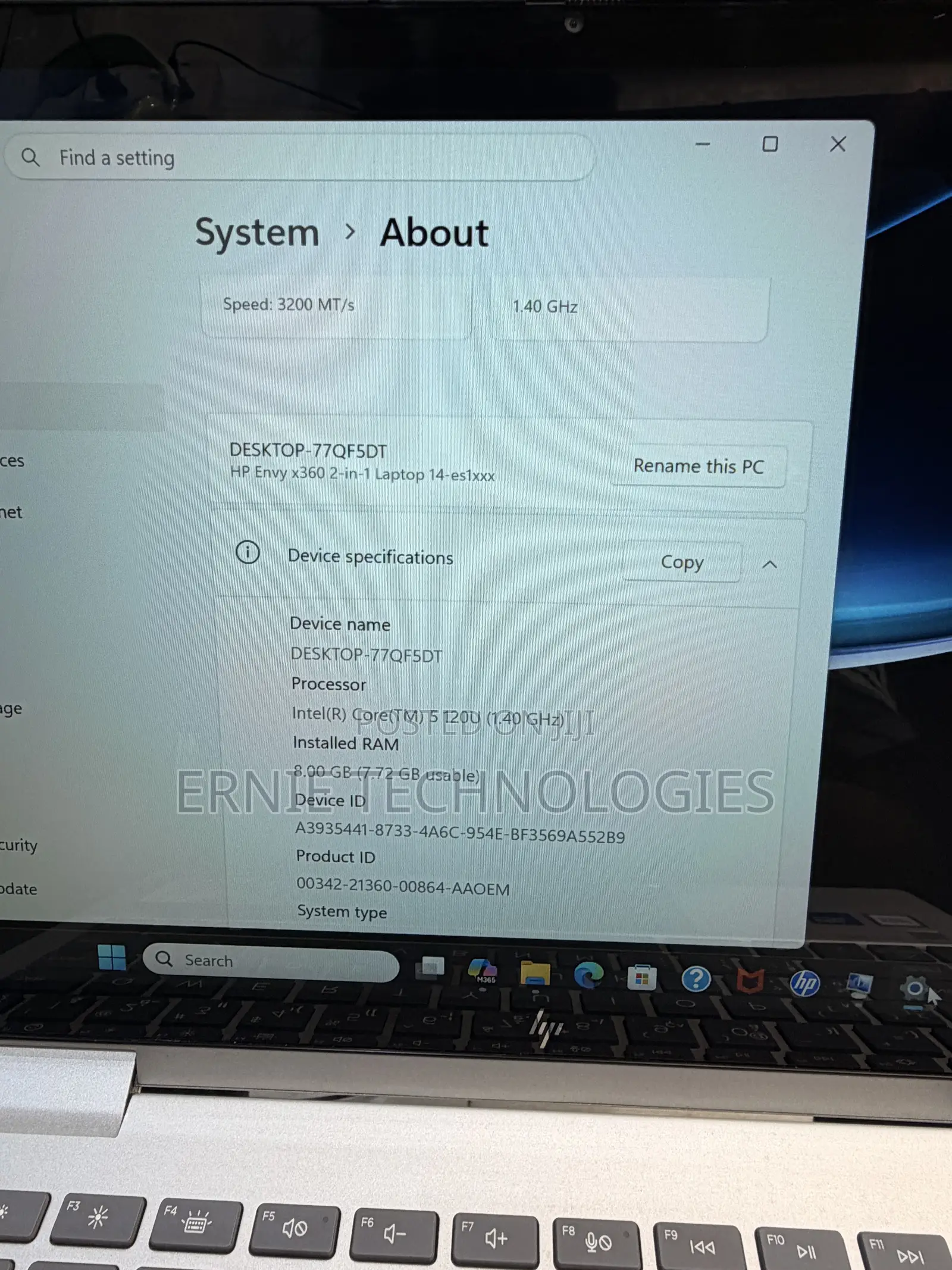 Laptop HP Envy 14 8GB Intel Core 5 SSD 512GB
