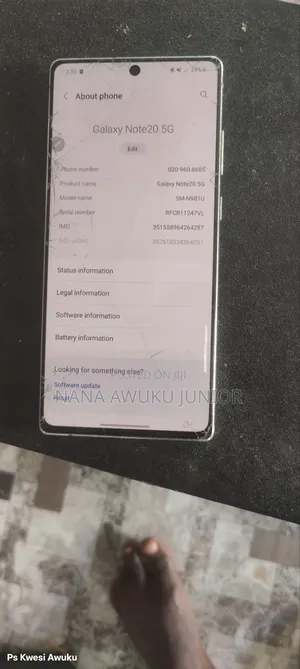Samsung Galaxy Note 20 256 GB Black