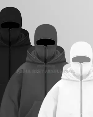 Zipper Masked Hoodie