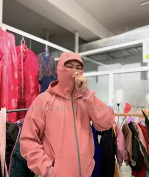 Zipper Masked Hoodie