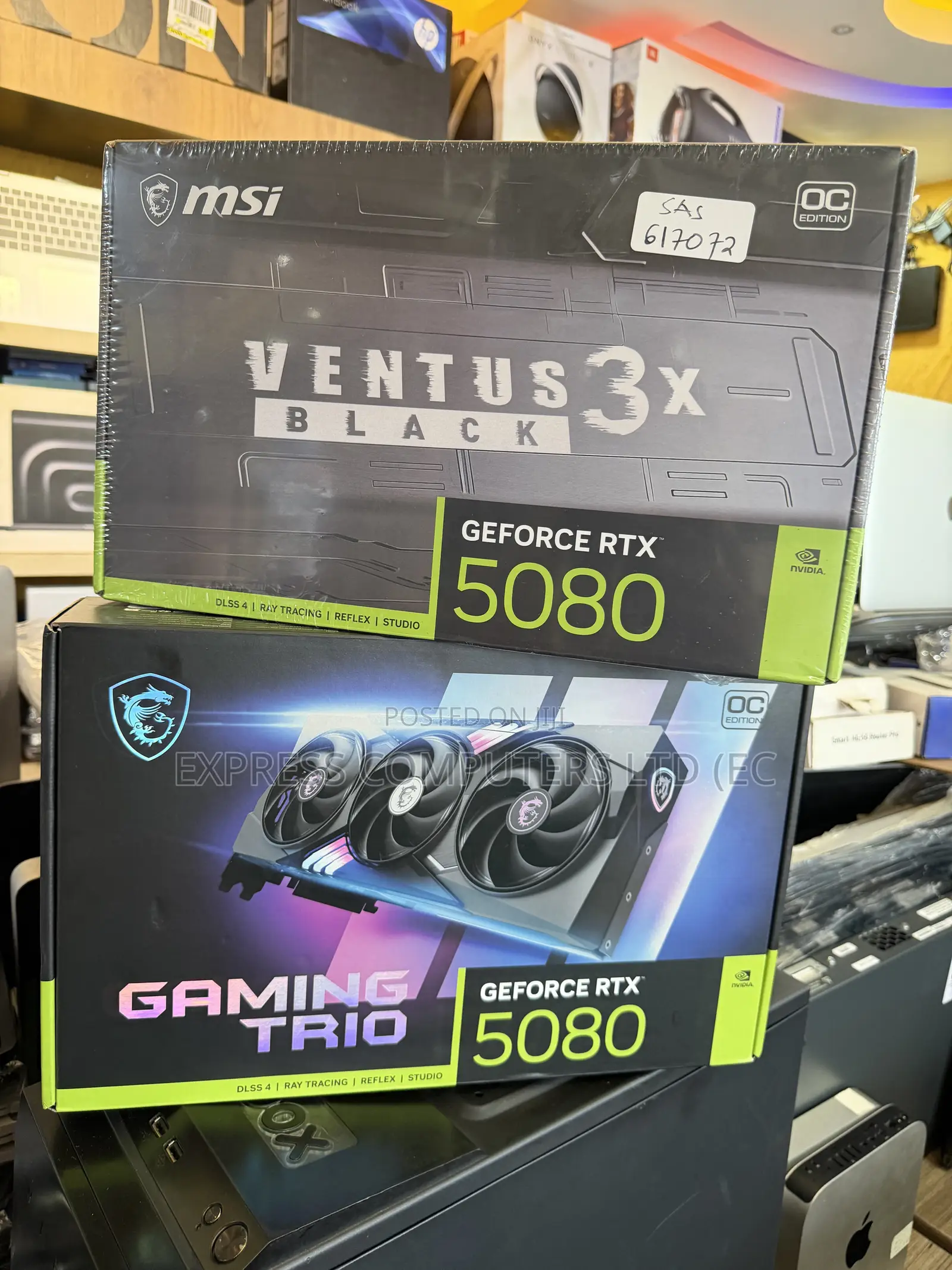MSI Nvidia RTX 5080 16GB Ventus 3x Oc Black Gddr7 Pcie Gen 5 4k Ultra