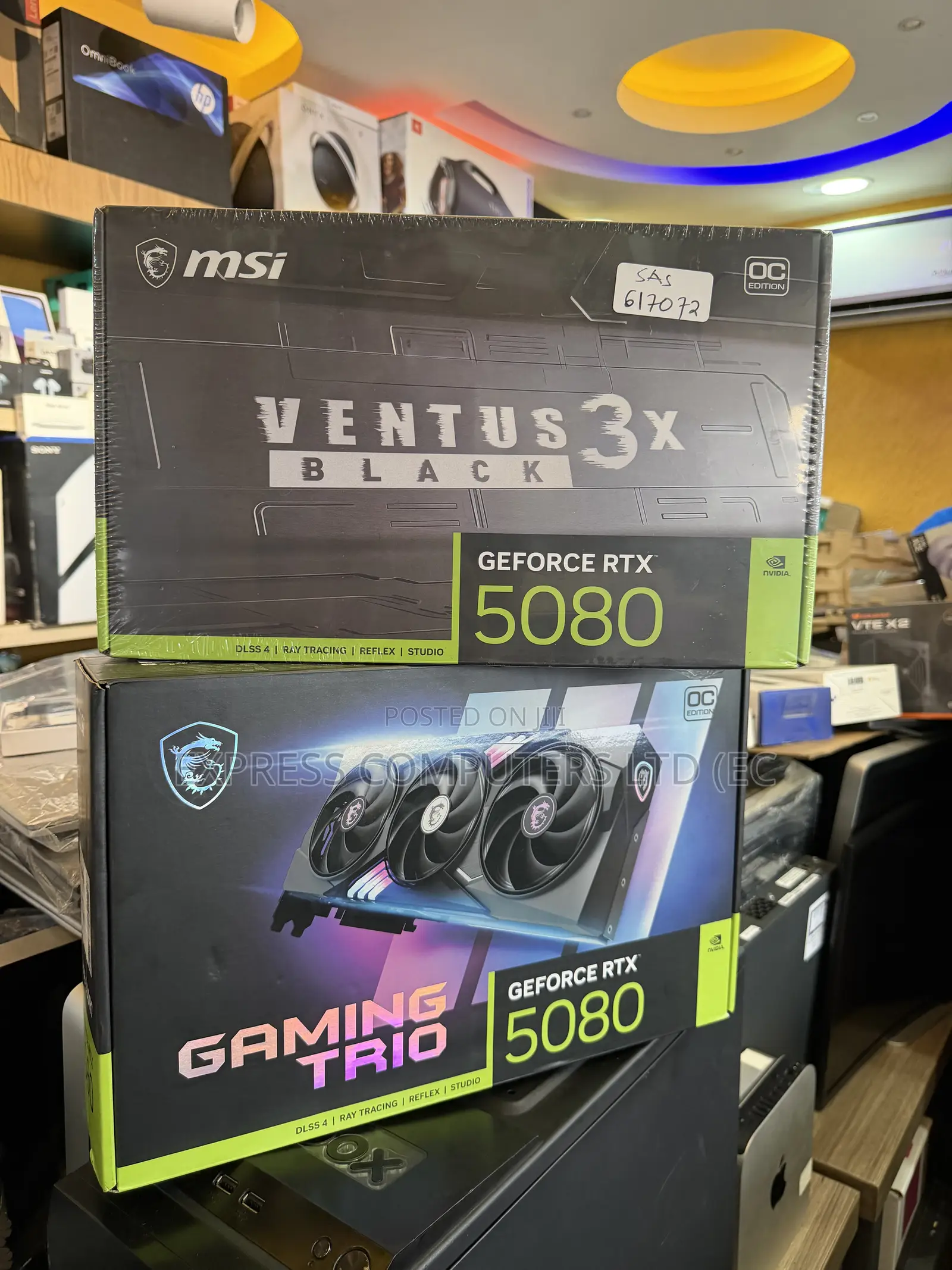 MSI Nvidia RTX 5080 16GB Ventus 3x Oc Black Gddr7 Pcie Gen 5 4k Ultra