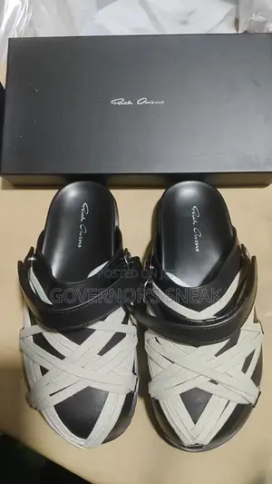 Rick Owens Megalace Granola Leather Mules