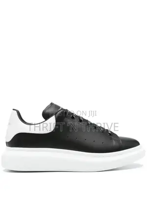 Black and White Alexander McQueen Oversized Sneakers