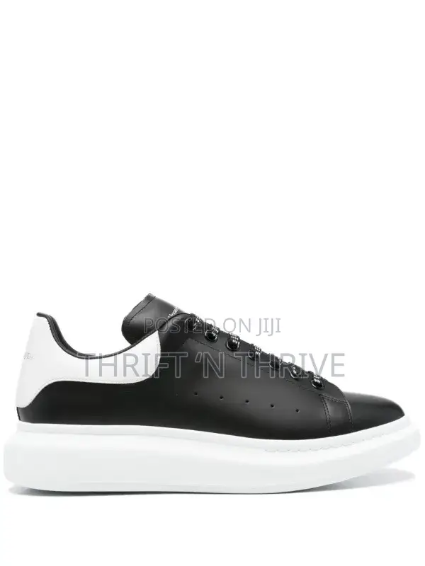 Black and White Alexander McQueen Oversized Sneakers