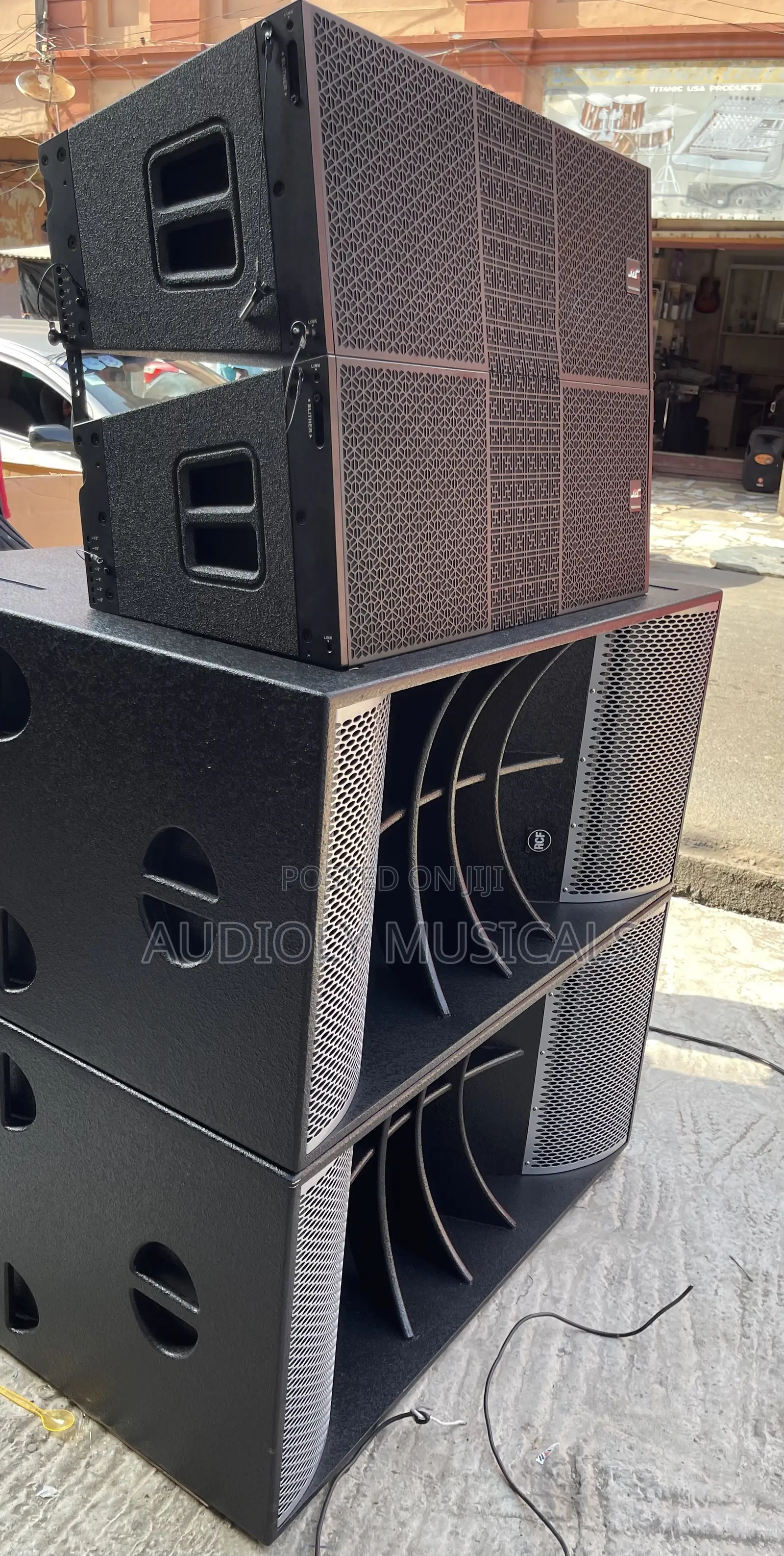 Double Sub and a Pair of Line Arrays With Full Set of Amplifiers