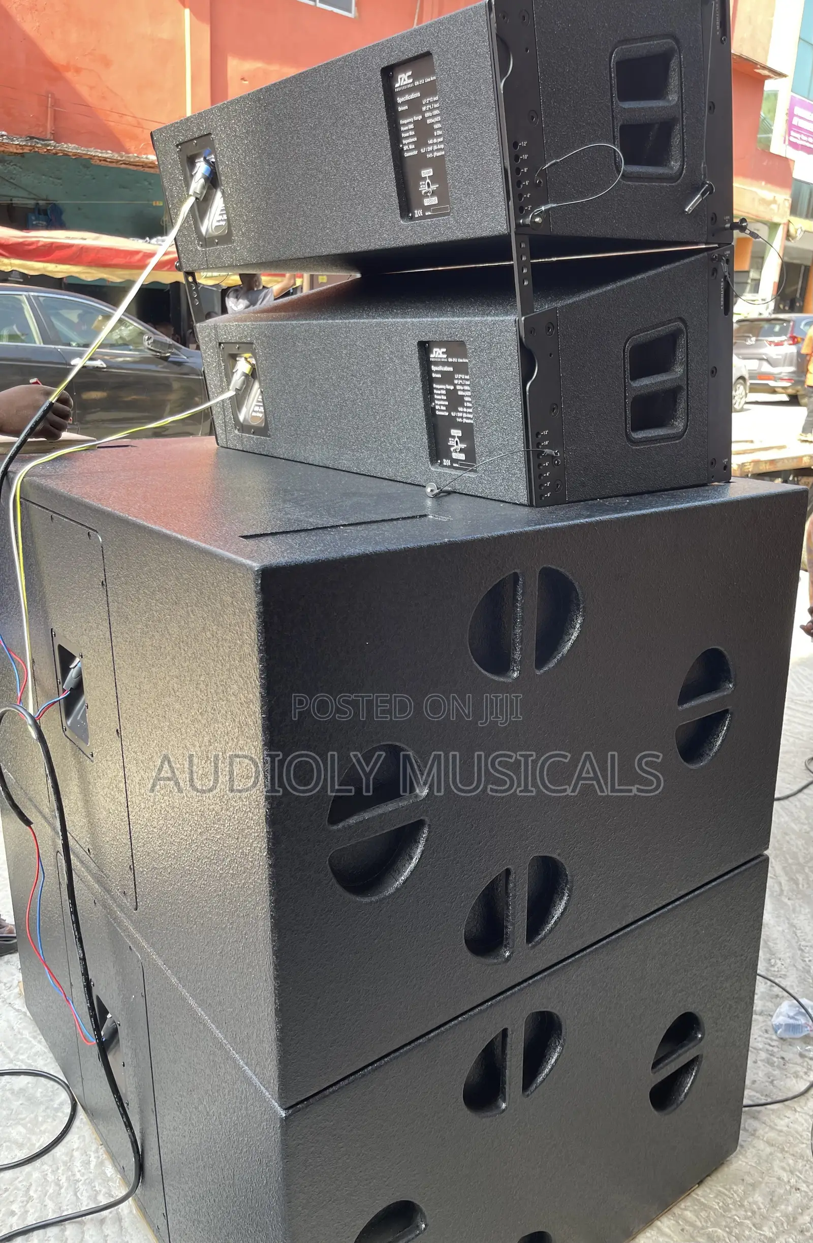Double Sub and a Pair of Line Arrays With Full Set of Amplifiers