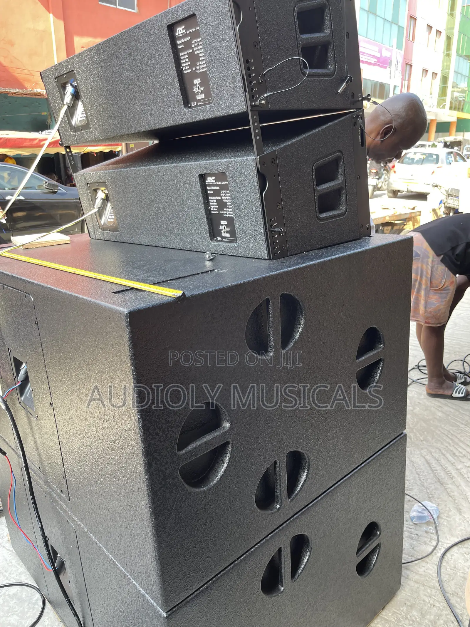 Double Sub and a Pair of Line Arrays With Full Set of Amplifiers