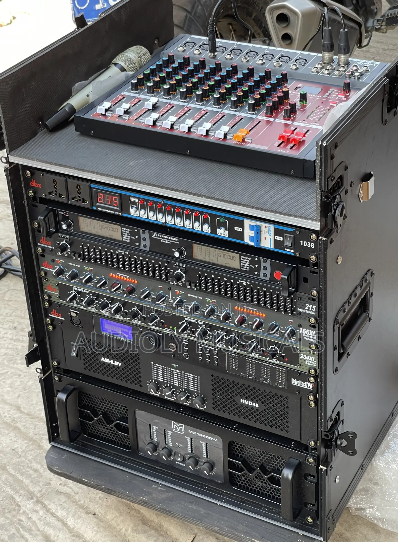 Double Sub and a Pair of Line Arrays With Full Set of Amplifiers
