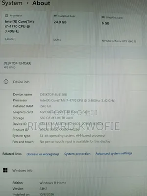 Desktop Computer Dell XPS 24GB Intel Core i7 SSD 512GB
