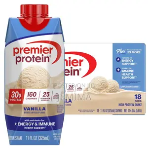 Premier Protein 30g Protein Shakes, Vanilla, 11 Fl Oz, 18-Pack