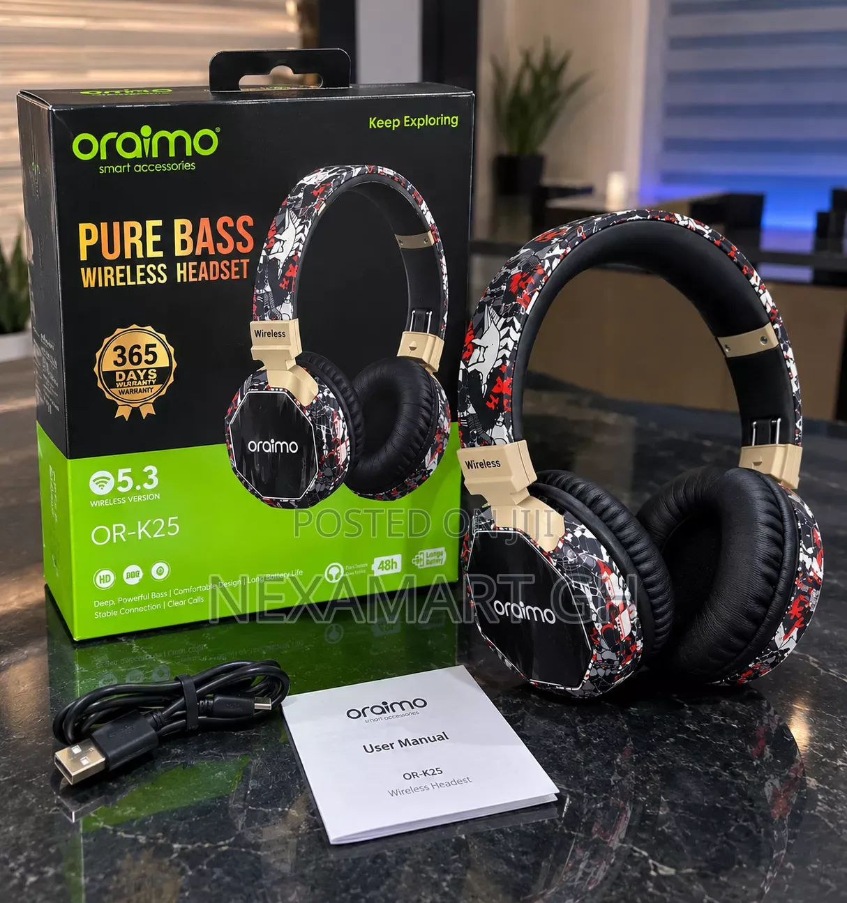 Oriamo Pure Bass Wireless Bluetooth Headset
