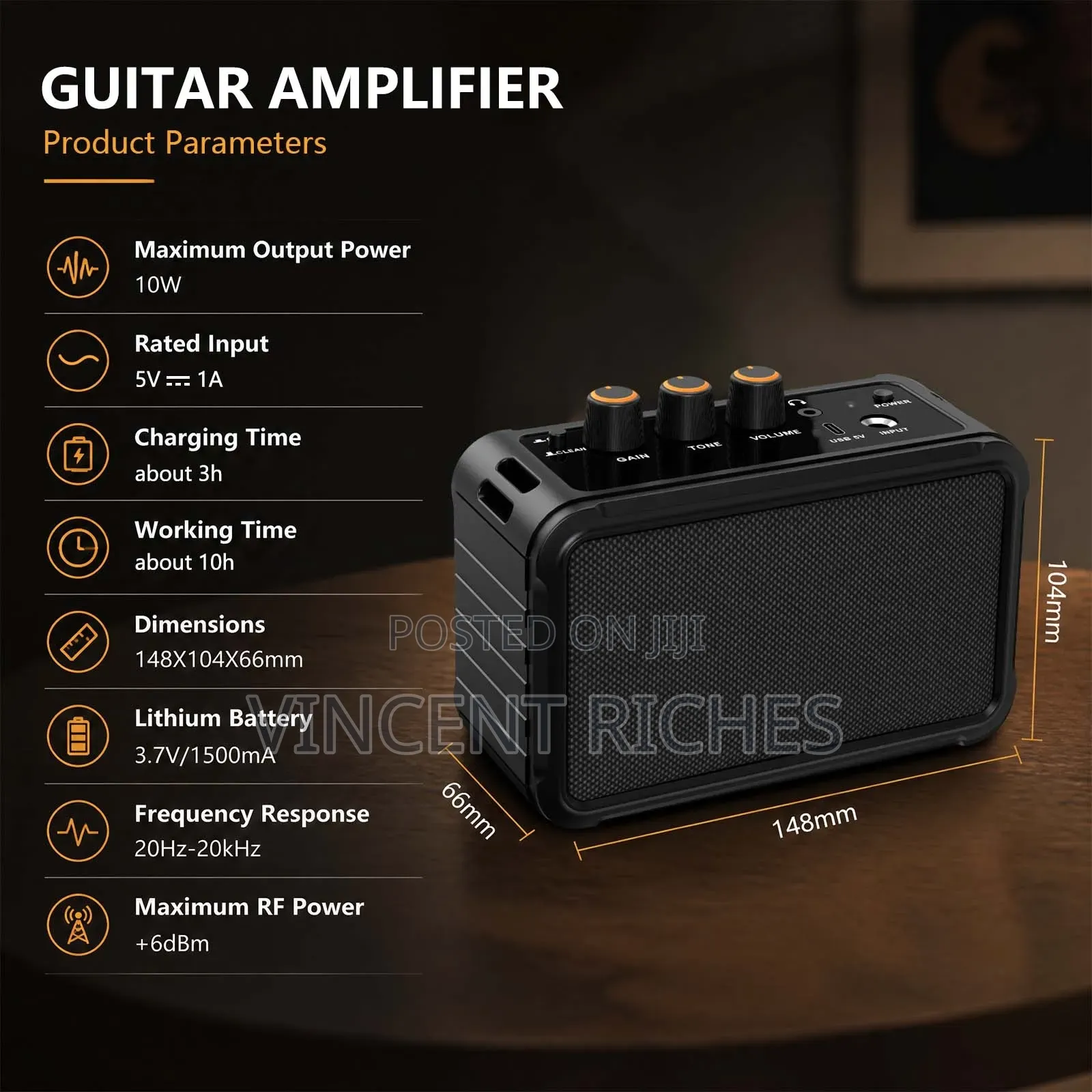 Mini Portable Chargeable Guitar Amplifier