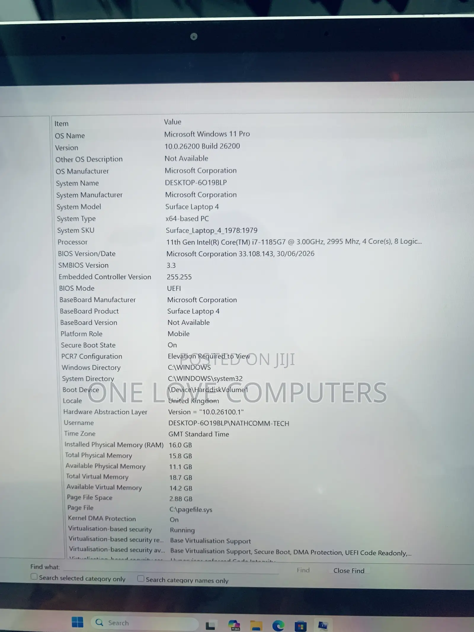 Laptop Microsoft Surface Laptop 4 16GB Intel Core i7 SSD 256GB