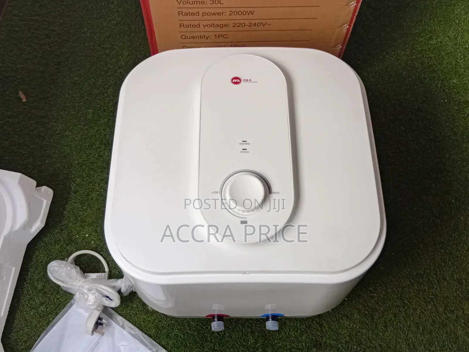 H&A 30L Storage Heater - 30L Electric Water Heater