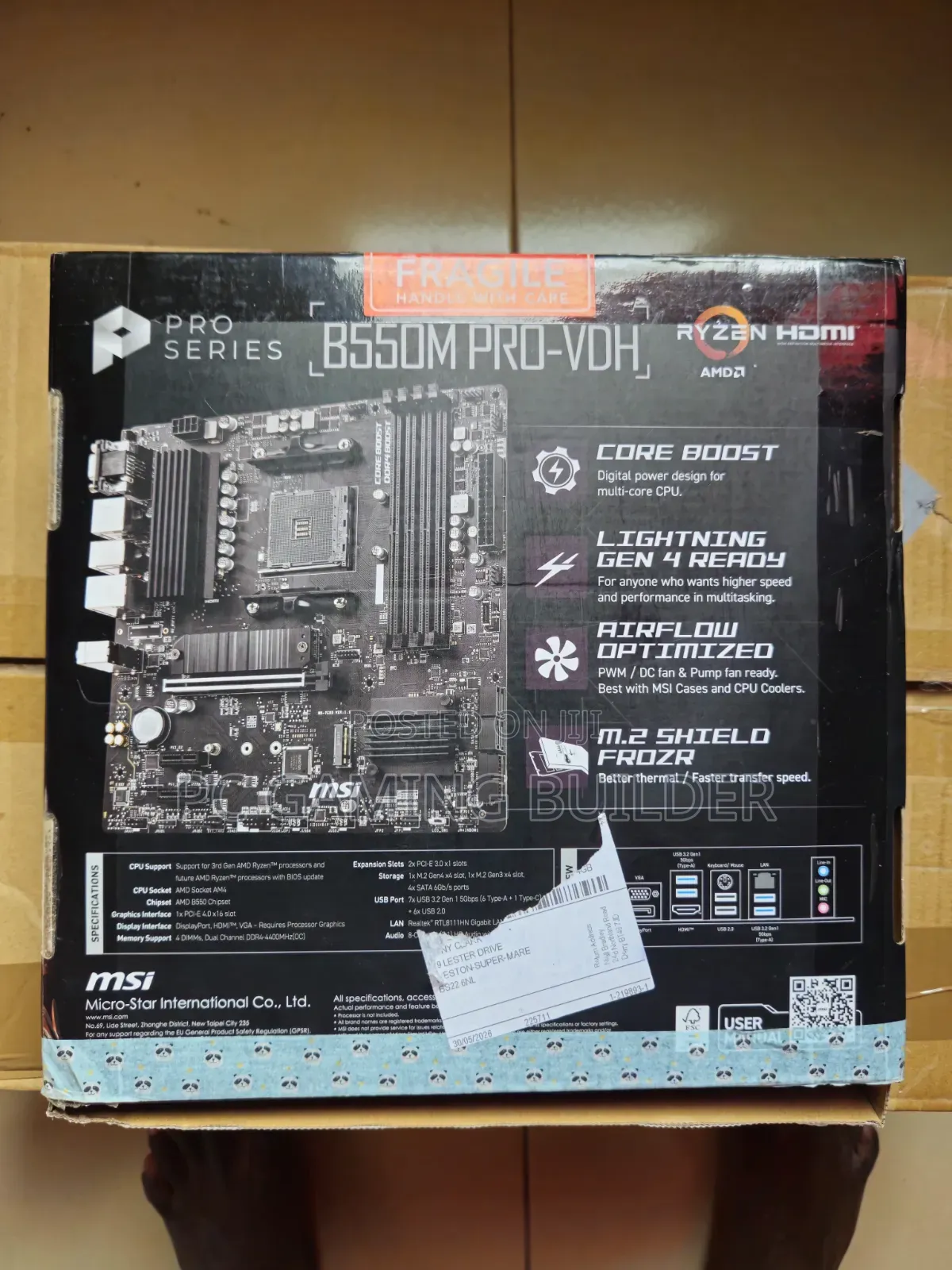 Ryzen 3 3100 + MSI B550M Pro VDH Combo