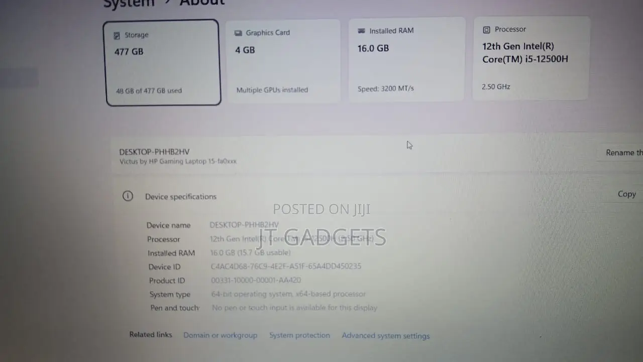 Laptop HP Victus 15 16GB Intel Core i5 SSD 512GB