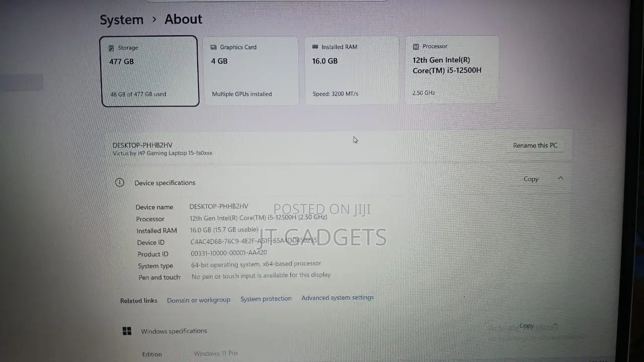 Laptop HP Victus 15 16GB Intel Core i5 SSD 512GB
