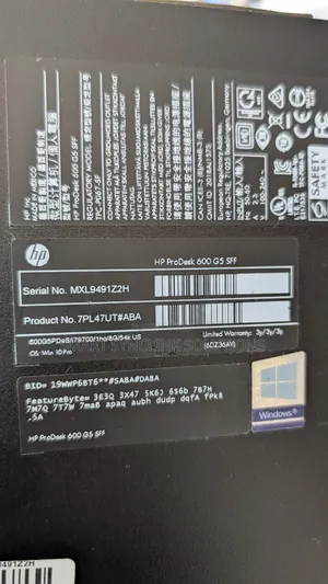 Desktop Computer HP ProDesk 600 G5 16GB Intel Core i7 SSD 256GB