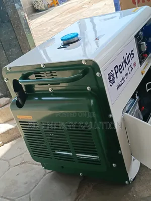 Perkins Small Silent Diesel Generator - White/ Green Canopy