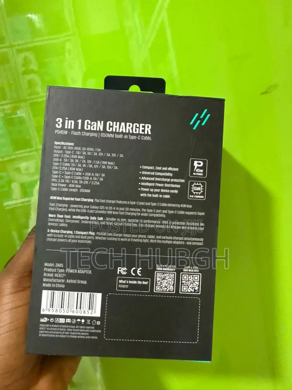 Heatz Za85 3 in 1 Gan Charger