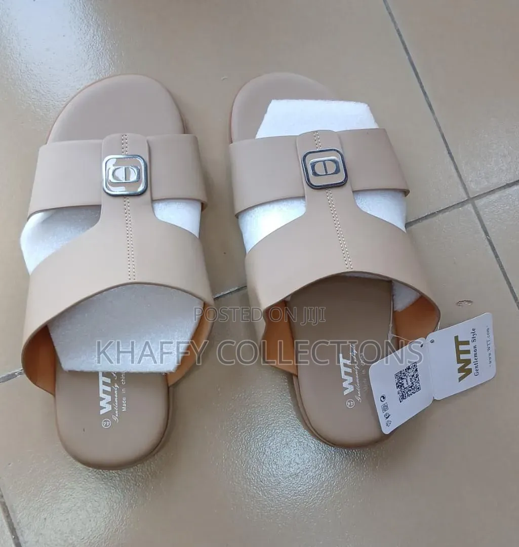 WTT Gentleman Buckle Slides - Nude Beige - Unisex