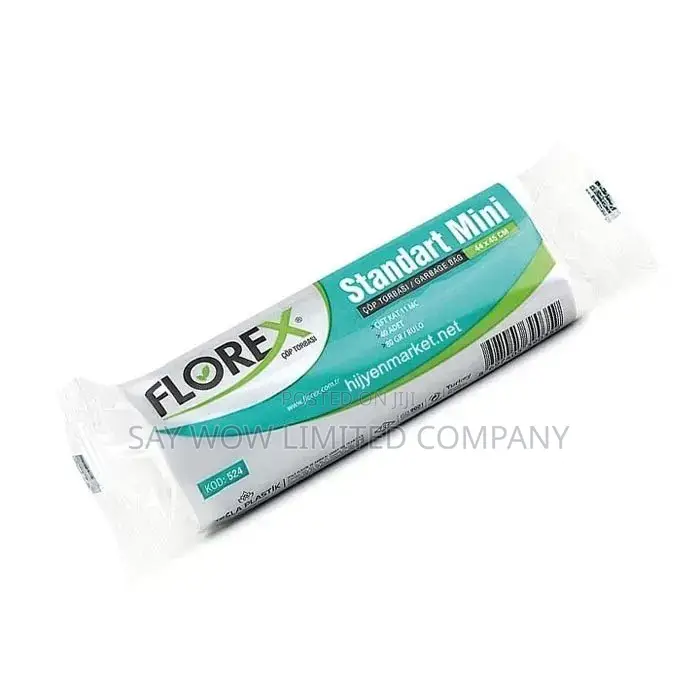Florex 10 Litre Standard Mini Size Bin Liner - White ( 2000 Liners )