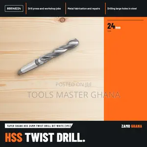 Taper Shank HSS 24Mm Twist Drill Bit White (1Pc) - H