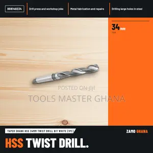 Taper Shank HSS 34Mm Twist Drill Bit White (1Pc) - H