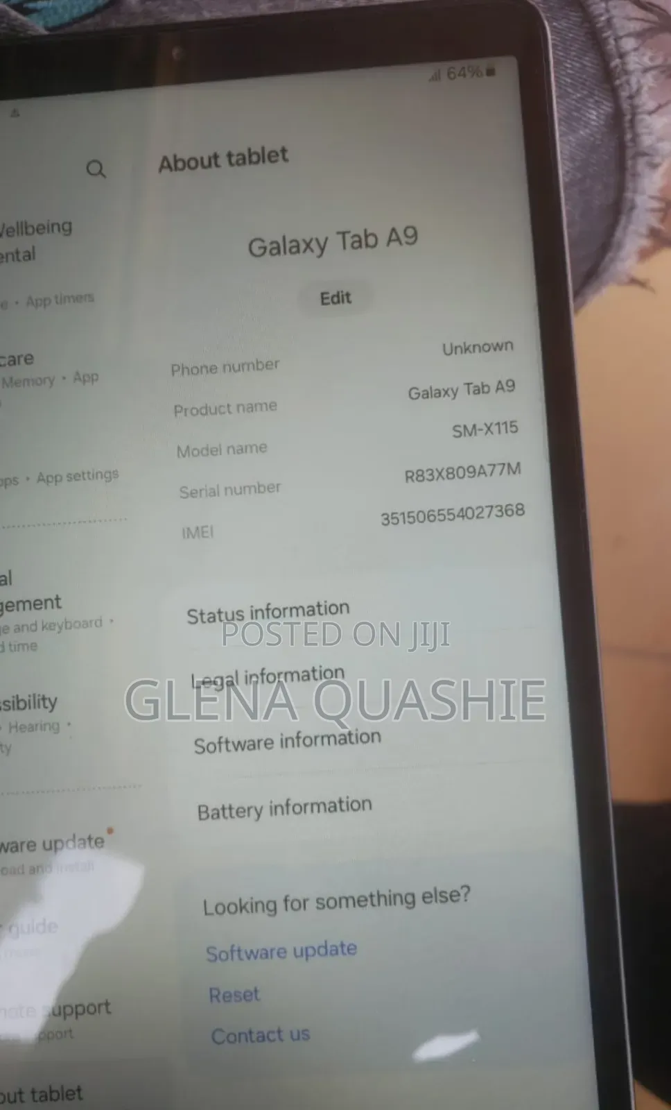 New Samsung Galaxy Tab A9 128 GB Black