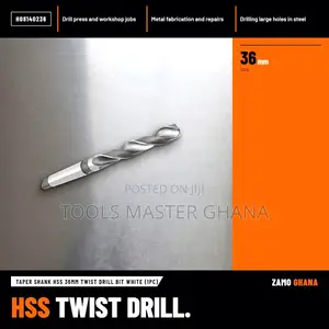 Taper Shank HSS 36Mm Twist Drill Bit White (1Pc) - H