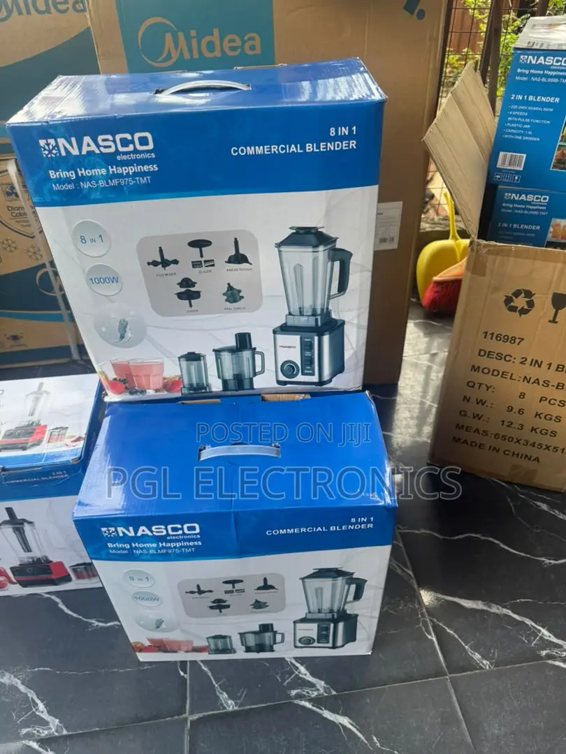 NASCO 2-Liters 1000w Commercial BLENDER 8 IN 1 SILVER