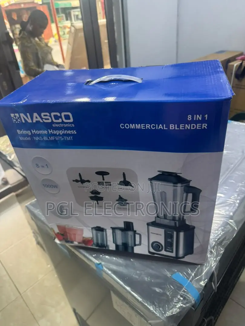 NASCO 2-Liters 1000w Commercial BLENDER 8 IN 1 SILVER