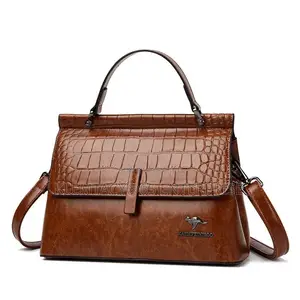 Vintage Oil Wax High Quality Leather Ladies Handbag