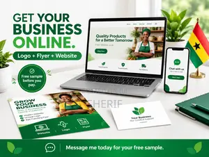 Logo + Flyer + Website for Your Business | Ready in 7 Days | Accra