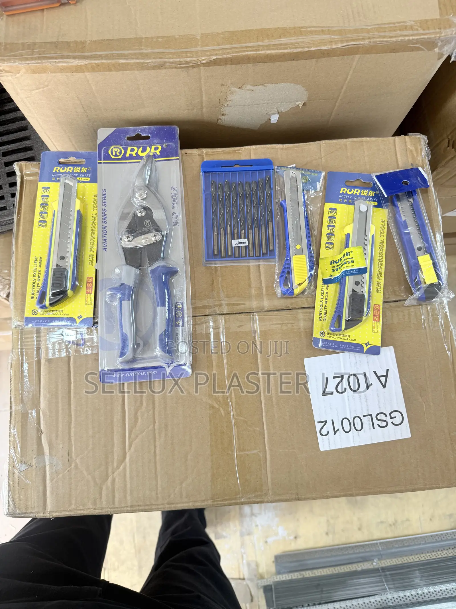 Offset Aviation Snip, Drill Bit and Knife