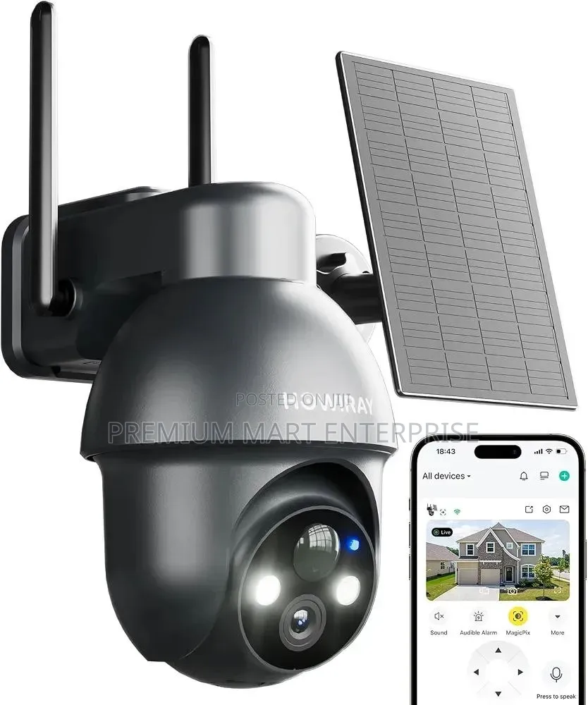 Single Lens Solar CCTV CAMERA