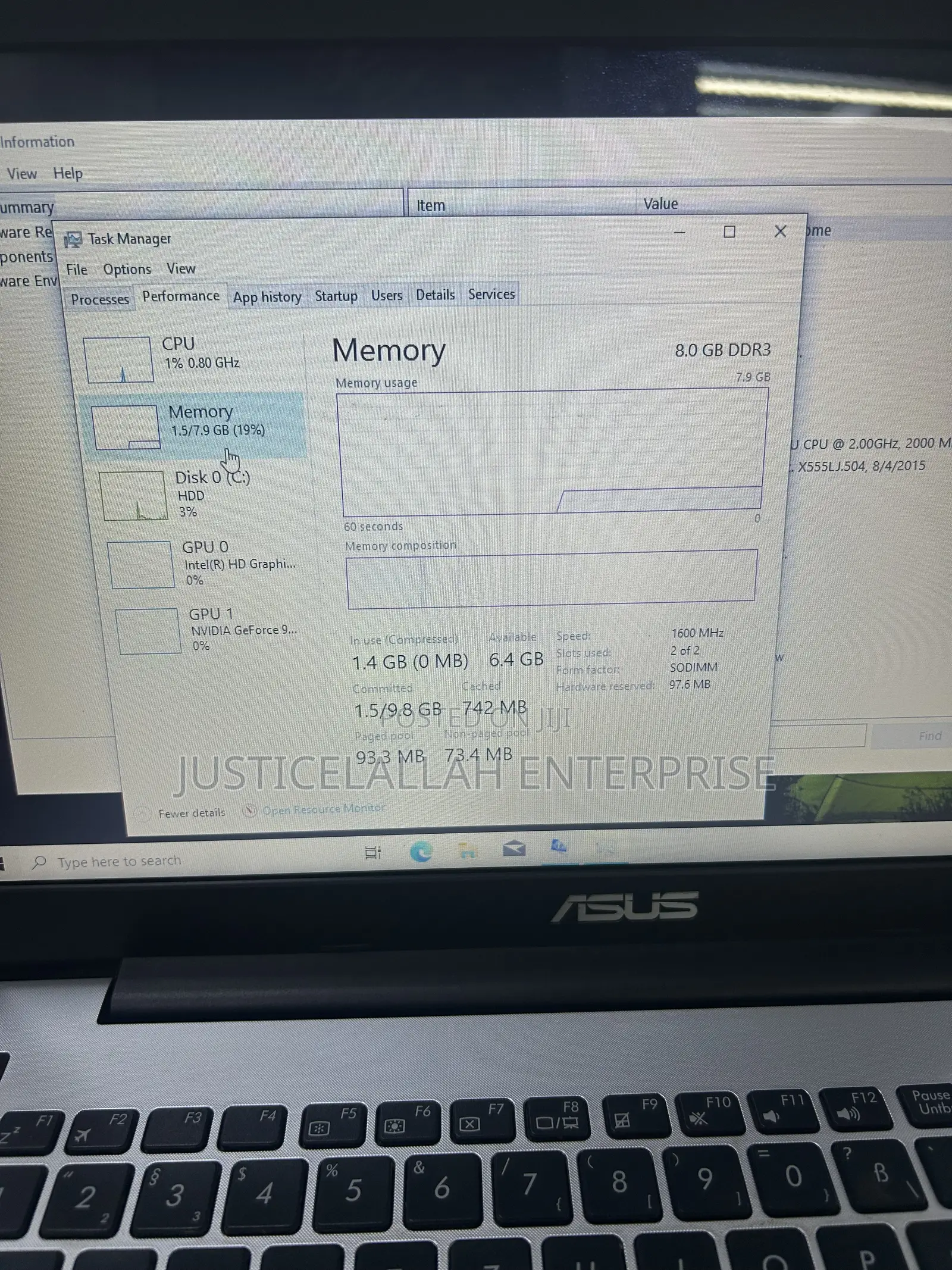 Laptop Asus X555LJ 8GB Intel Core i3 HDD 1T