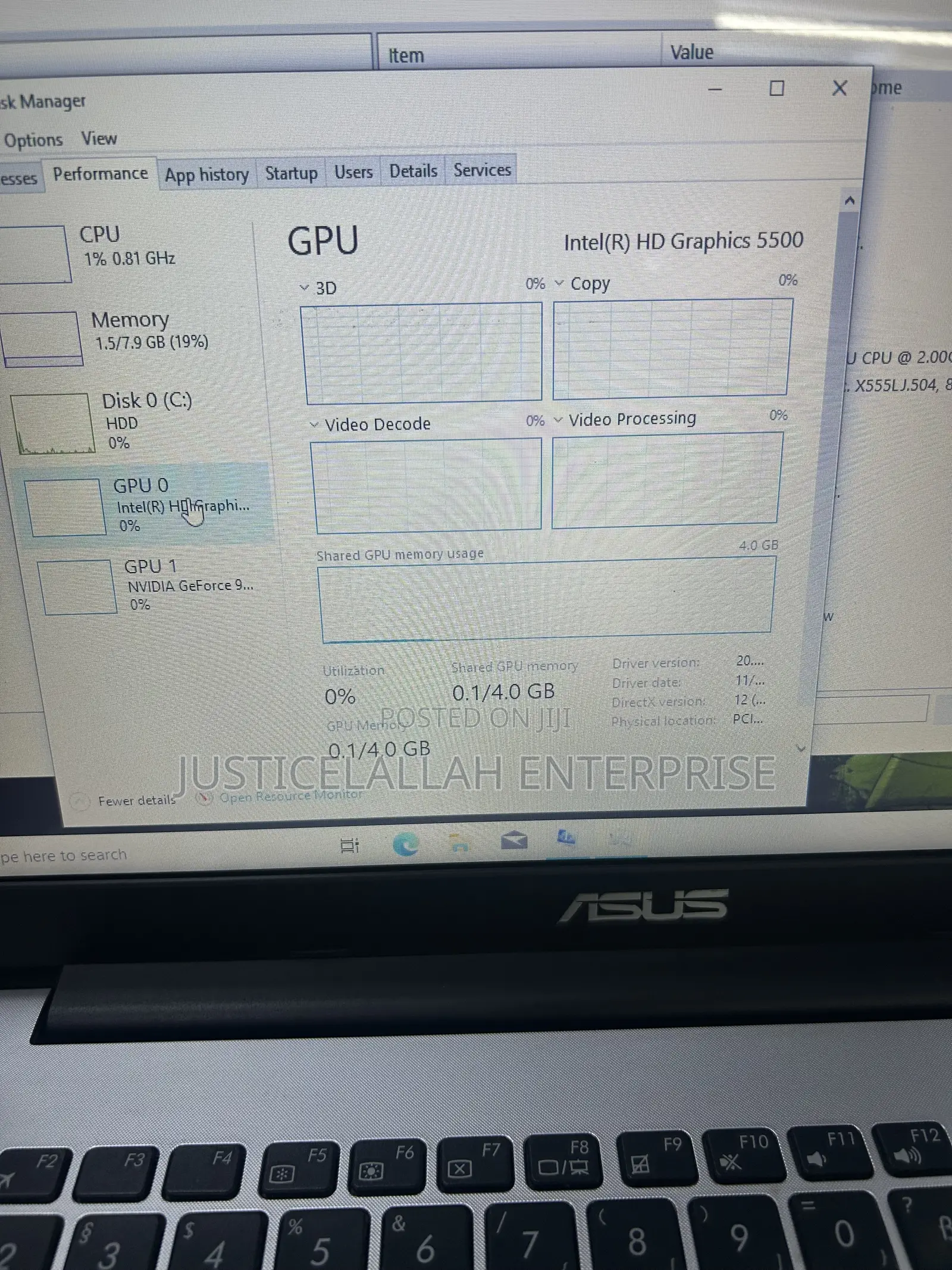 Laptop Asus X555LJ 8GB Intel Core i3 HDD 1T