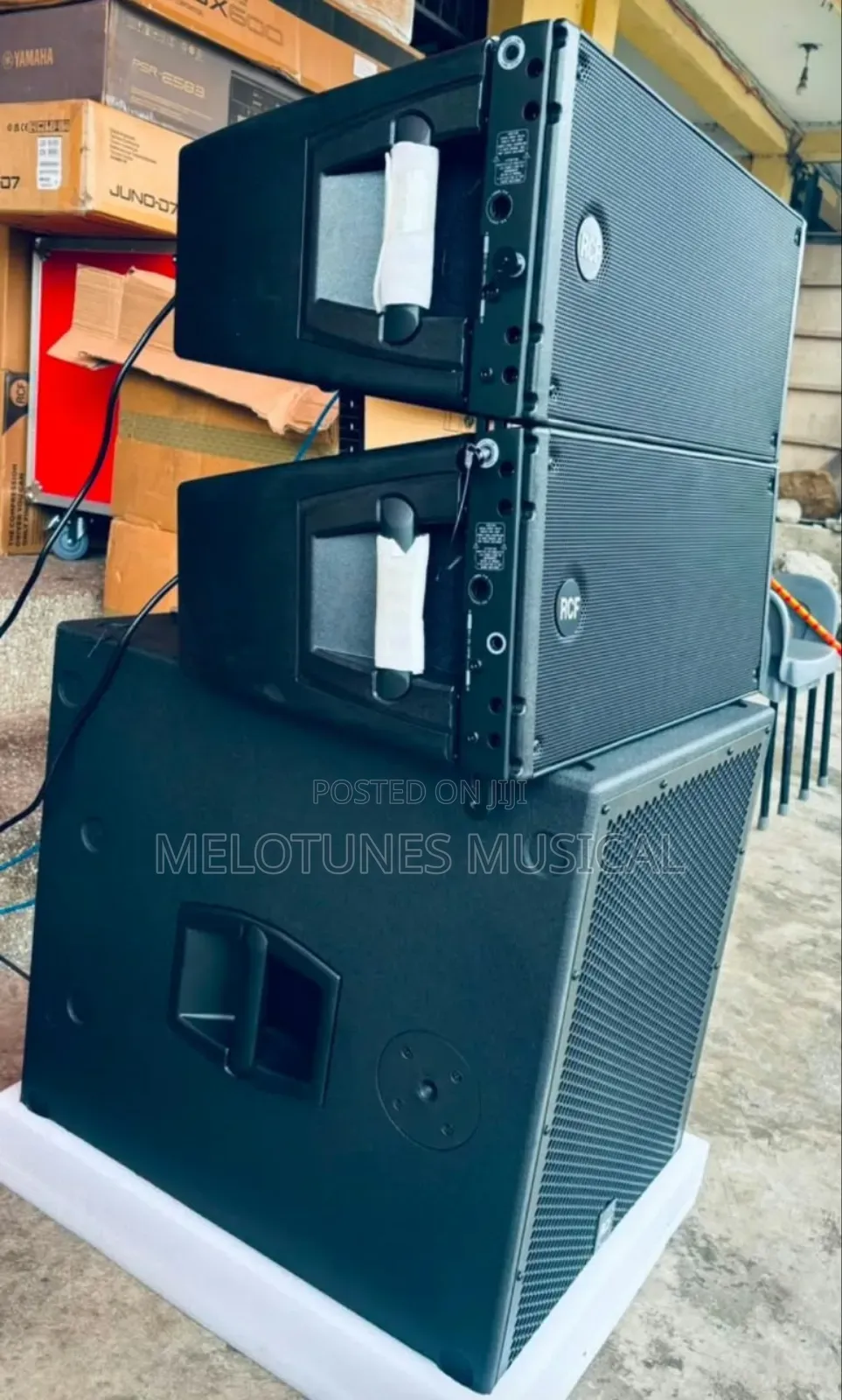 Pair of RCF 10inches Active Line Array & Bass Speakers