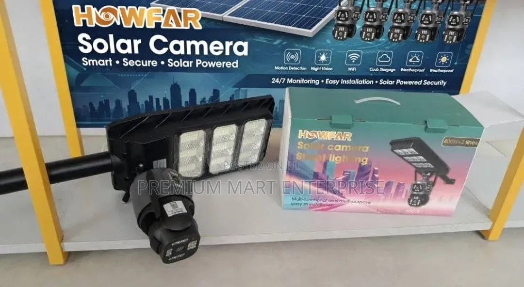 Dual Lens Solar CCTV CAMERA With Street Lights